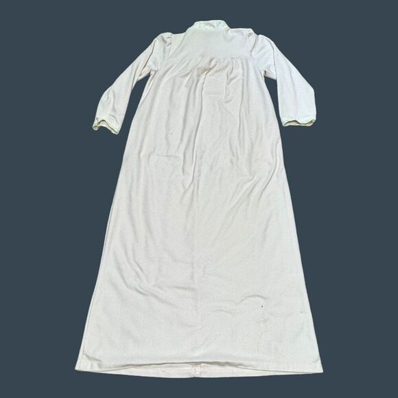 Vintage Jaclyn Smith Medium Long Nightgown Lace Accents Dressing Gown House Coat - Picture 3 of 4